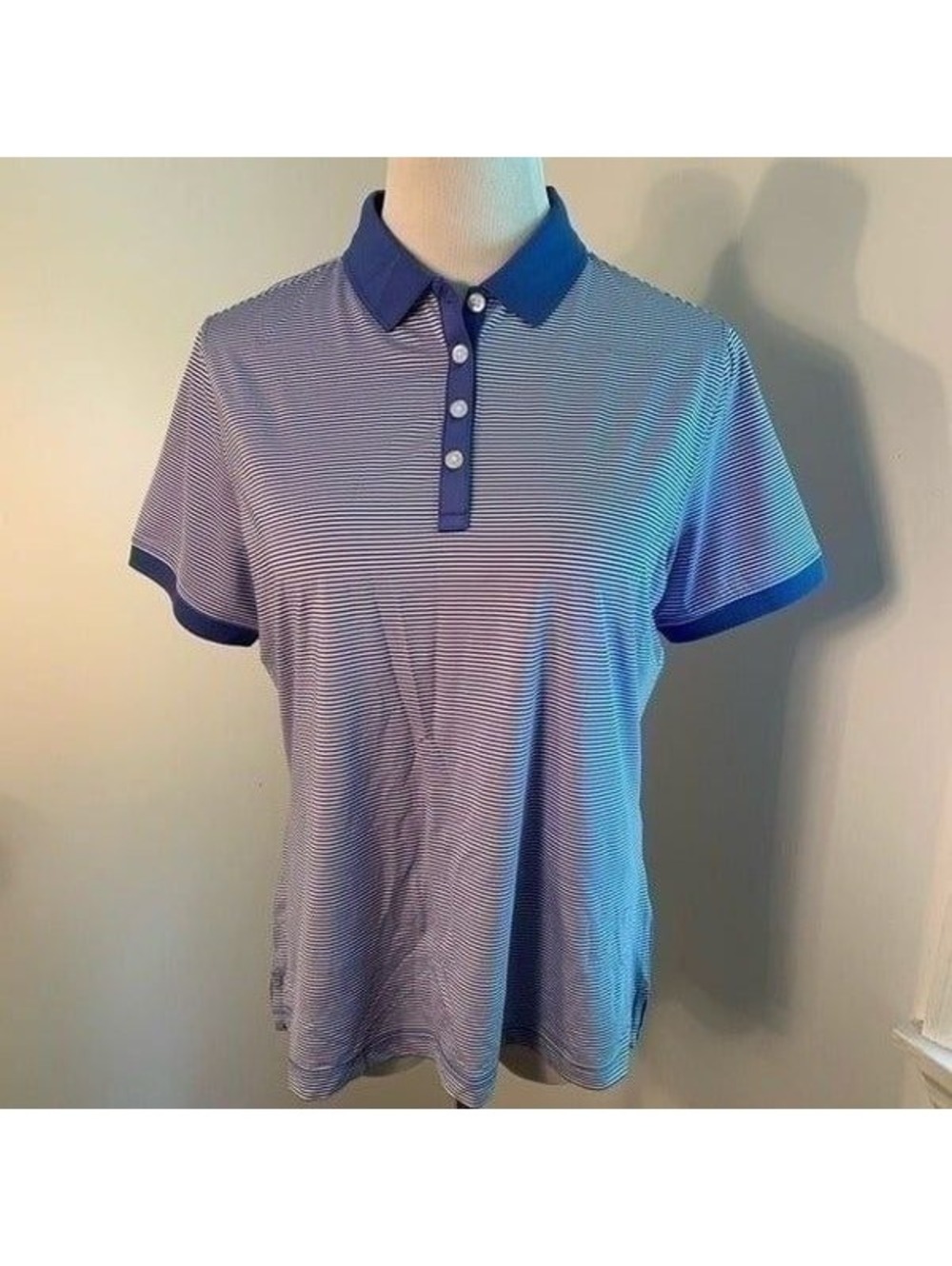 New! FootJoy Striped Golf Shirt Sz L